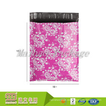 Personalizado de color brillante impresión 10X13 Rose / flor / Floral diseño de la moda Poly Mailers